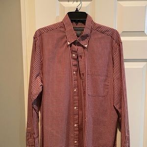 Checkered button down shirt